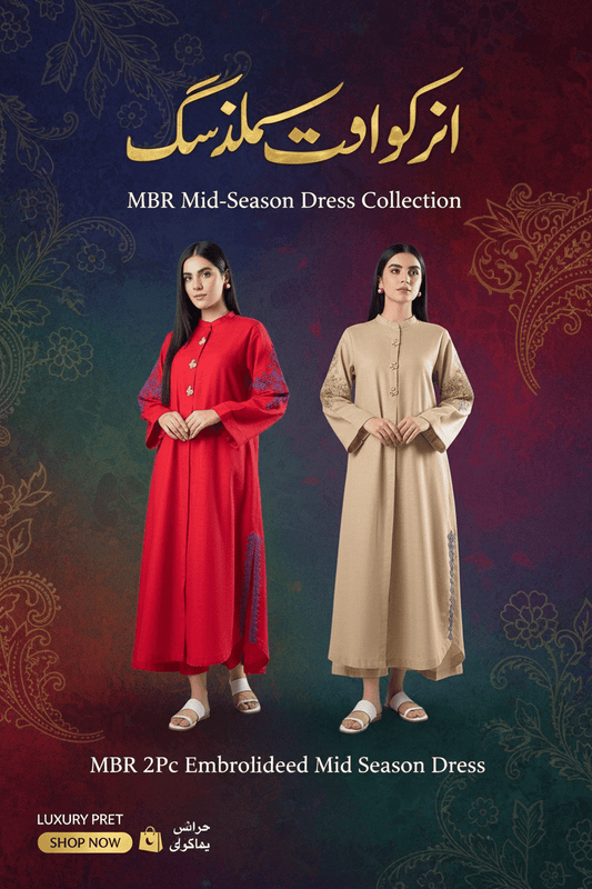 MBR 2Pc Embroidered Mid Season Dress Banner