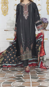 Jazmi 3Pc Embroidered Winter Dress