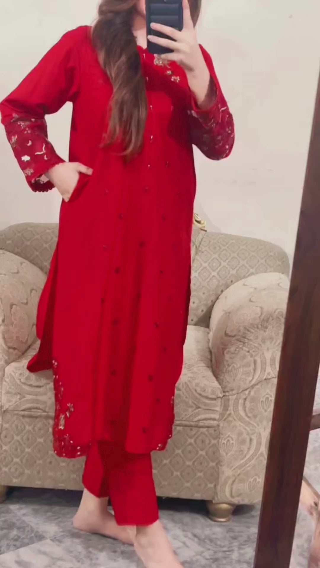 Afeefa 2Pc Embroidered Dress