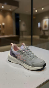 Comfortable grey walking sneakers