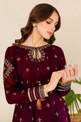 Hreem 02 Pc Peach Dress